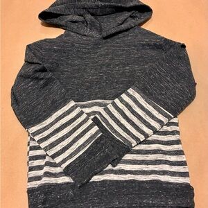 Striped Gray and Black Hoodie